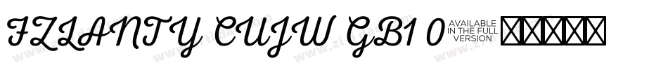 FZLANTY CUJW GB1 0字体转换